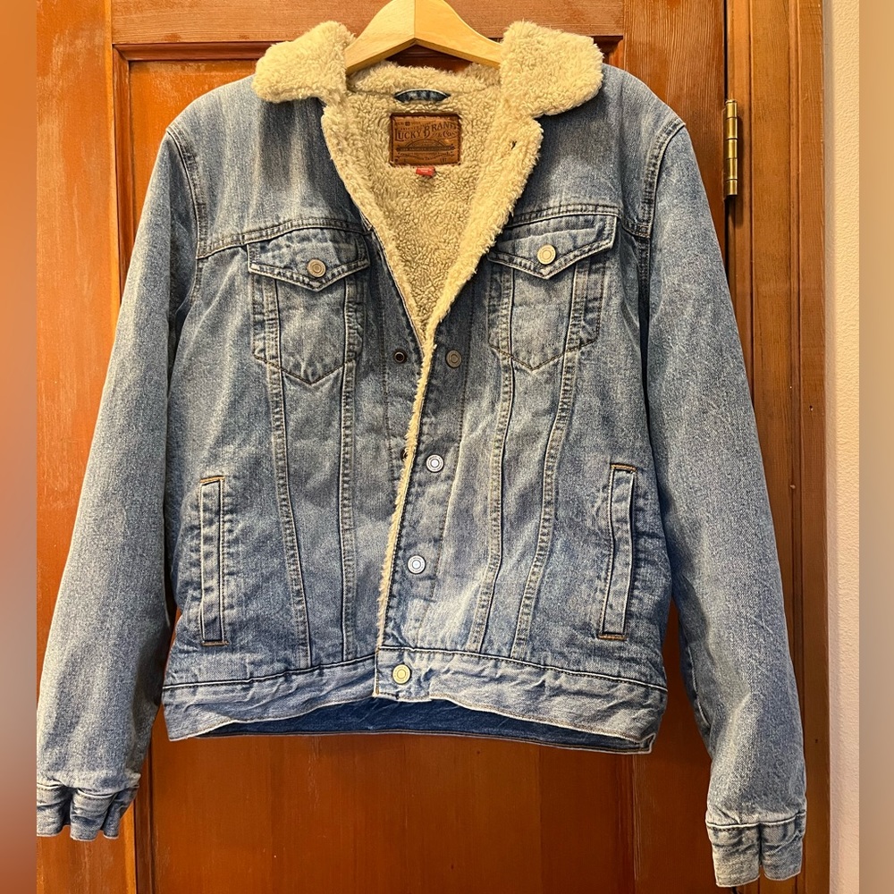 Lucky Brand Icon Sherpa Jean Jacket Size medium